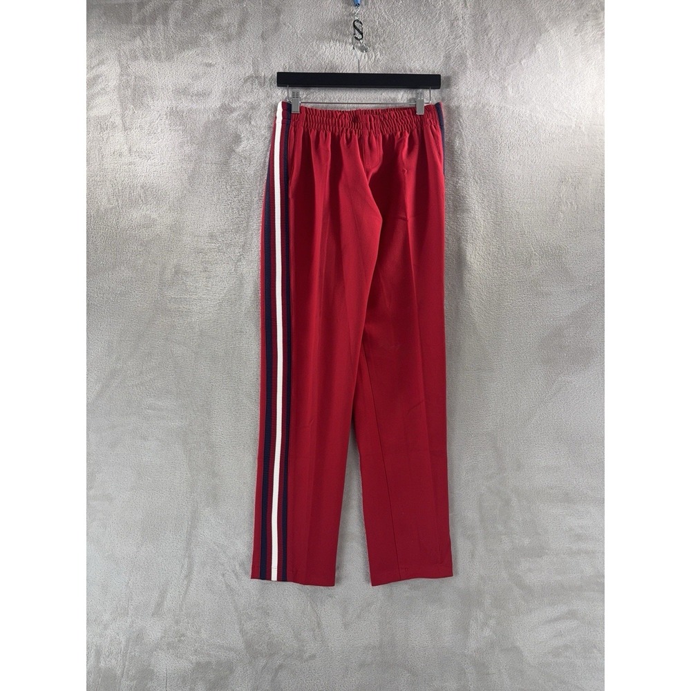 Maje Pants Womens Size 2 Red Side Stripe Track Pants Straight Leg Casual
